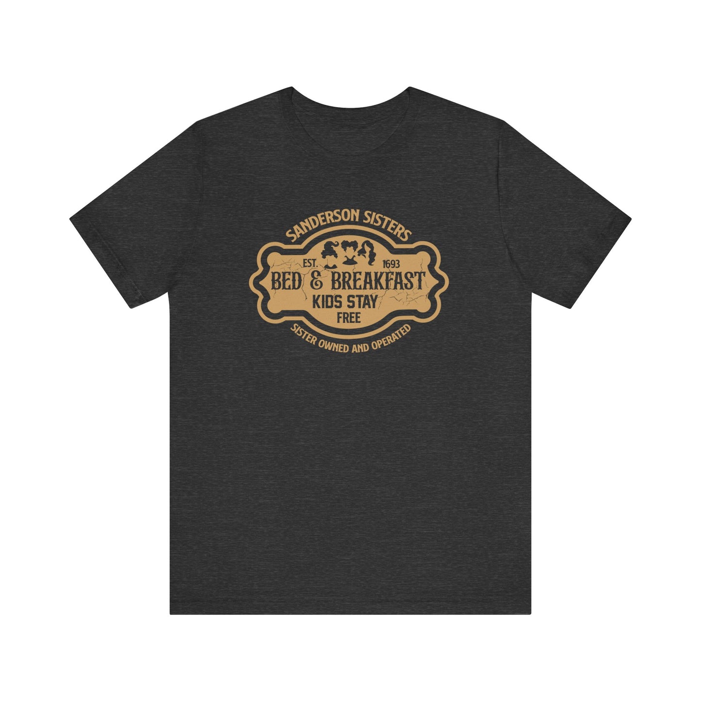Funny Hocus Pocus Inspired Halloween T-Shirt, Sanderson Sisters Bed and Breakfast, Kids Stay Free, Cute Halloween Shirt, Funny Halloween Graphic Tee, Unisex Bella Canvas T-Shirts, Express Shipping Available