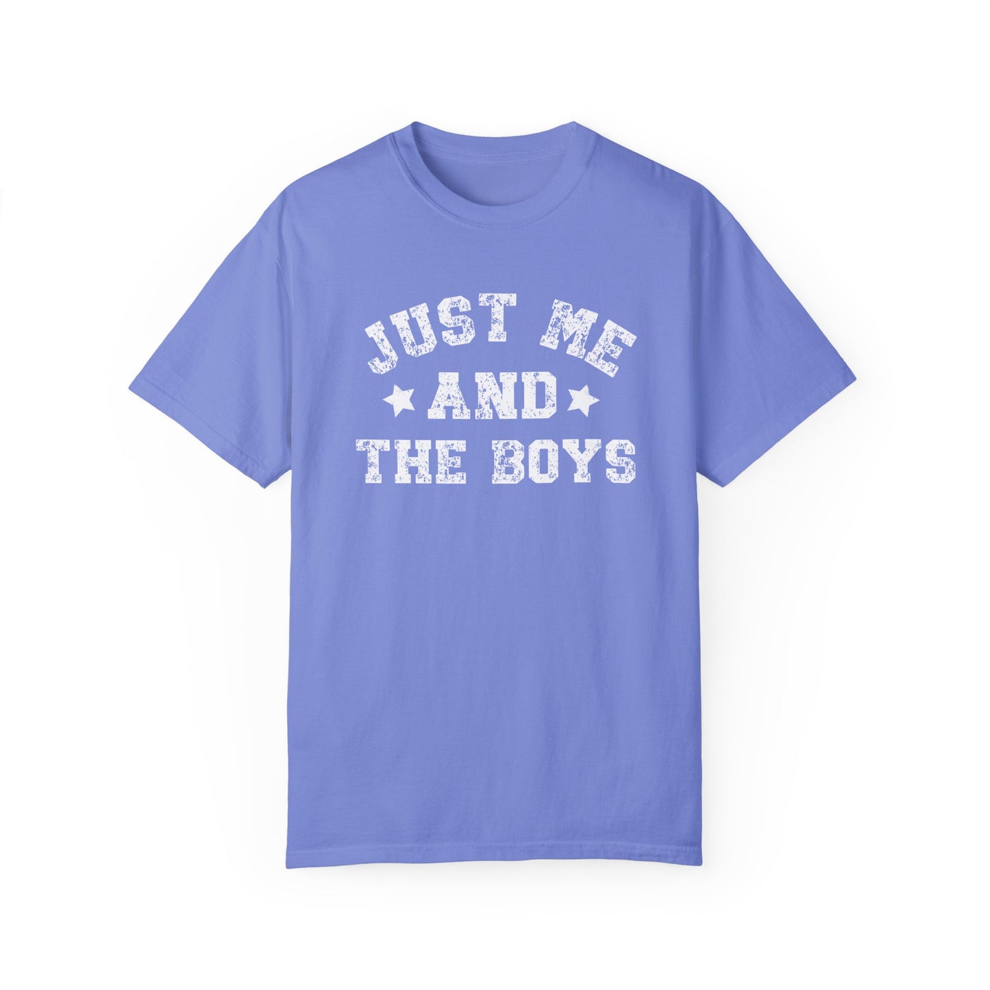 Cute "Just Me And The Boys" Comfort Colors T-Shirt, Boy Mom T-Shirt, Mom Of Boys Shirt, Outnumbered Shirt, Fun Mom Gift