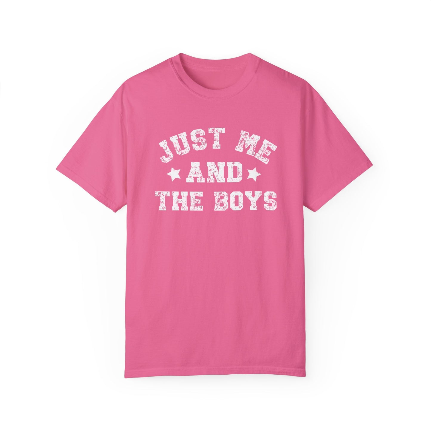 Cute "Just Me And The Boys" Comfort Colors T-Shirt, Boy Mom T-Shirt, Mom Of Boys Shirt, Outnumbered Shirt, Fun Mom Gift