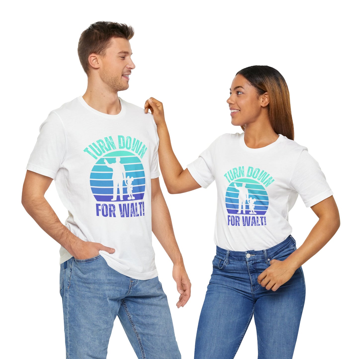 Funny Disneyland/Disneyworld T-Shirt, Turn Down For Walt, Unisex Bella Canvas T-Shirt, Express Shipping Available