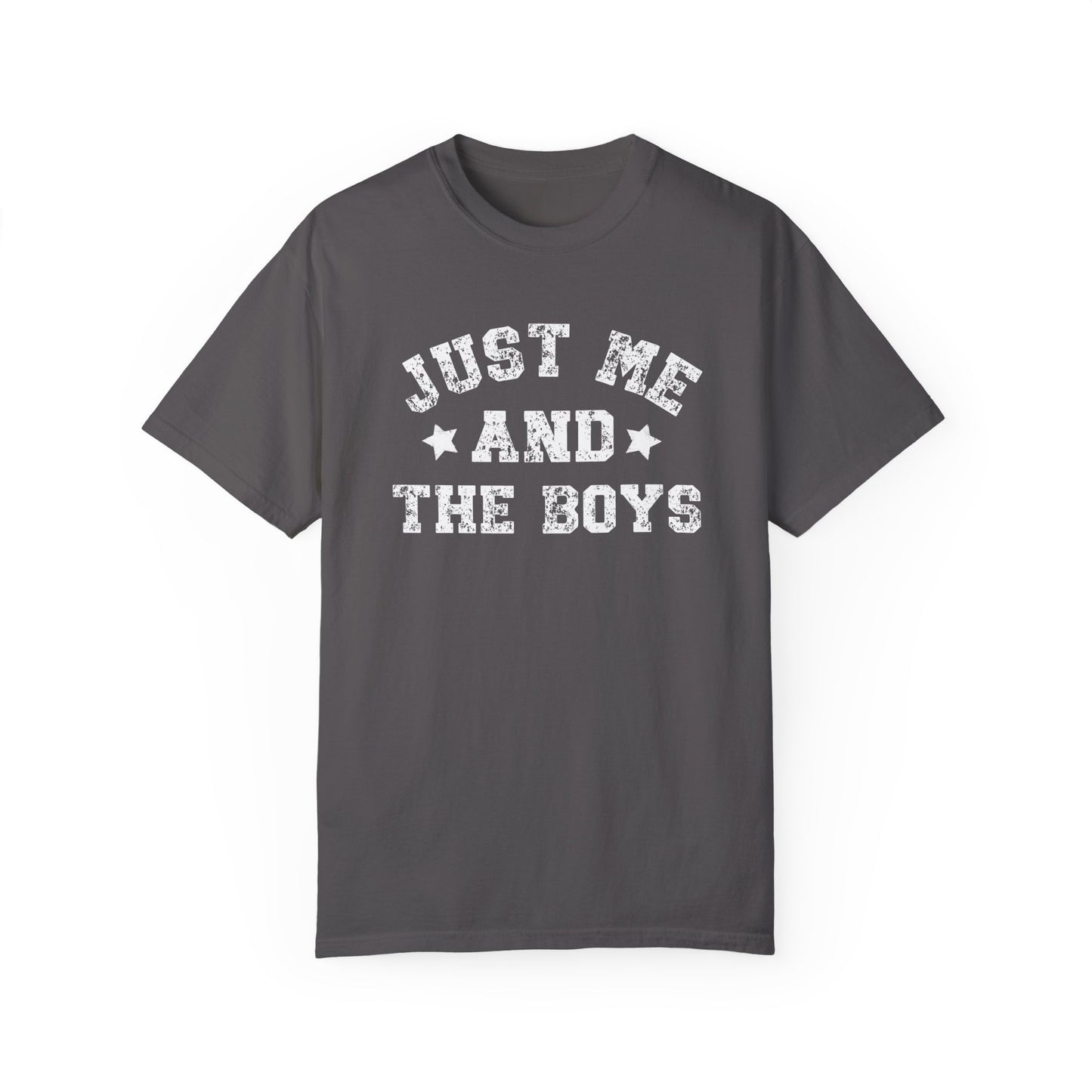 Cute "Just Me And The Boys" Comfort Colors T-Shirt, Boy Mom T-Shirt, Mom Of Boys Shirt, Outnumbered Shirt, Fun Mom Gift