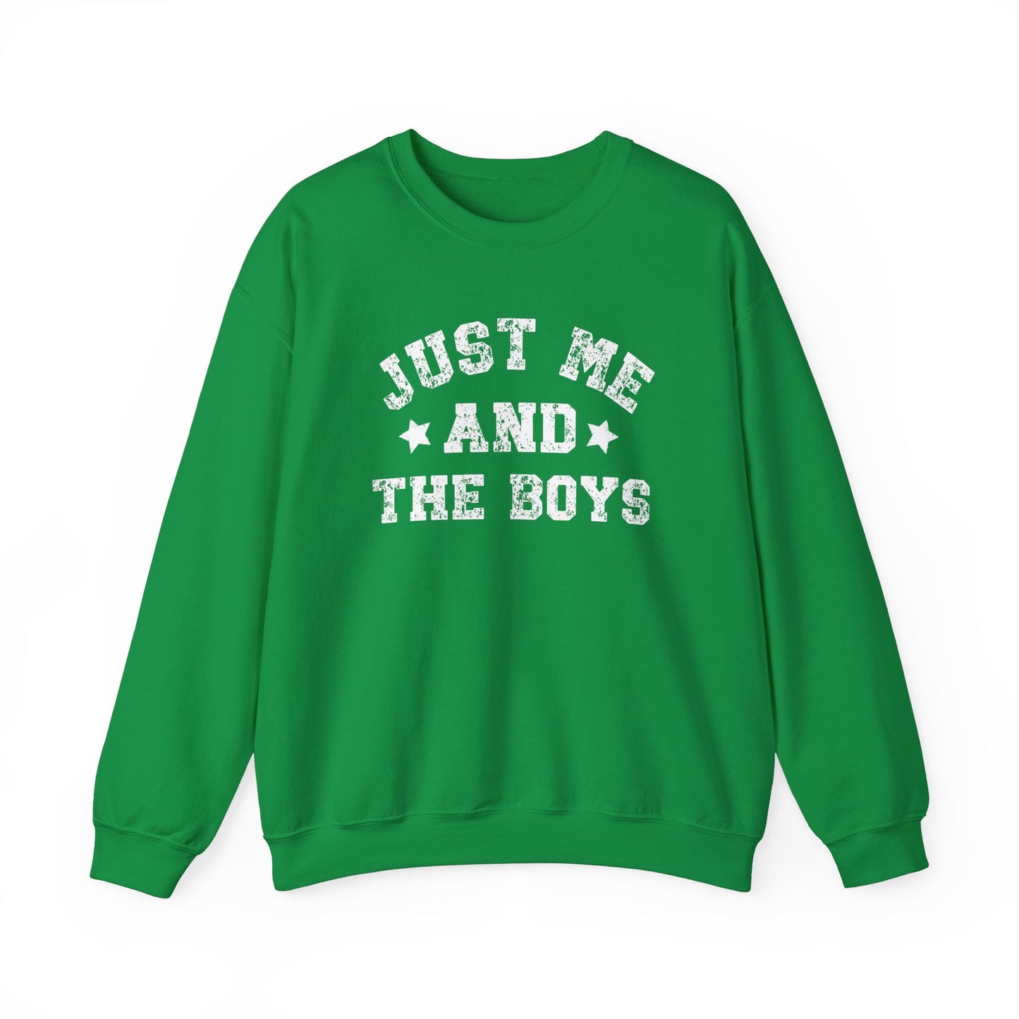 Cute "Just Me And The Boys" Crewneck Sweatshirt, Boy Mom Sweatshirt, Mom Of Boys, Outnumbered, Me and the Boys, Cozy Funny Sweatshirt