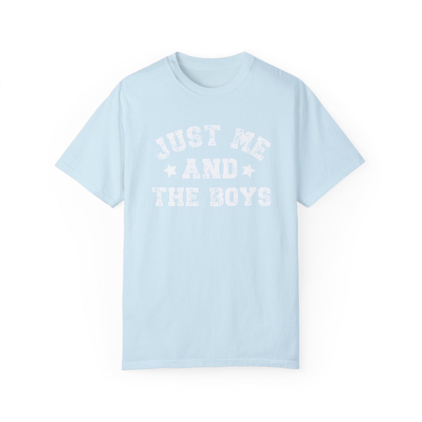 Cute "Just Me And The Boys" Comfort Colors T-Shirt, Boy Mom T-Shirt, Mom Of Boys Shirt, Outnumbered Shirt, Fun Mom Gift