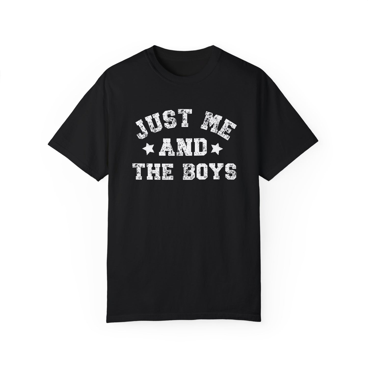 Cute "Just Me And The Boys" Comfort Colors T-Shirt, Boy Mom T-Shirt, Mom Of Boys Shirt, Outnumbered Shirt, Fun Mom Gift