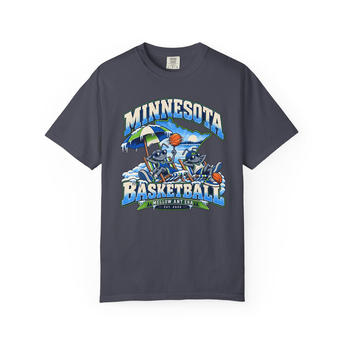 Minnesota Basketball Mellow Ant Era T-Shirt | Comfort Colors Retro Basketball Tee