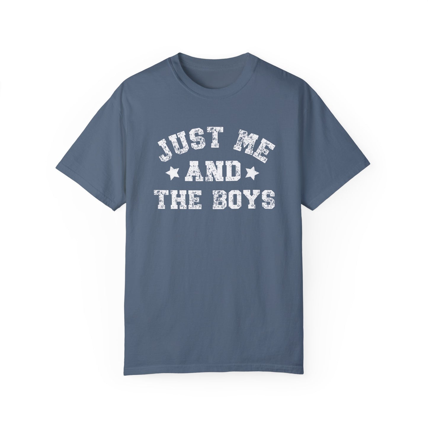 Cute "Just Me And The Boys" Comfort Colors T-Shirt, Boy Mom T-Shirt, Mom Of Boys Shirt, Outnumbered Shirt, Fun Mom Gift