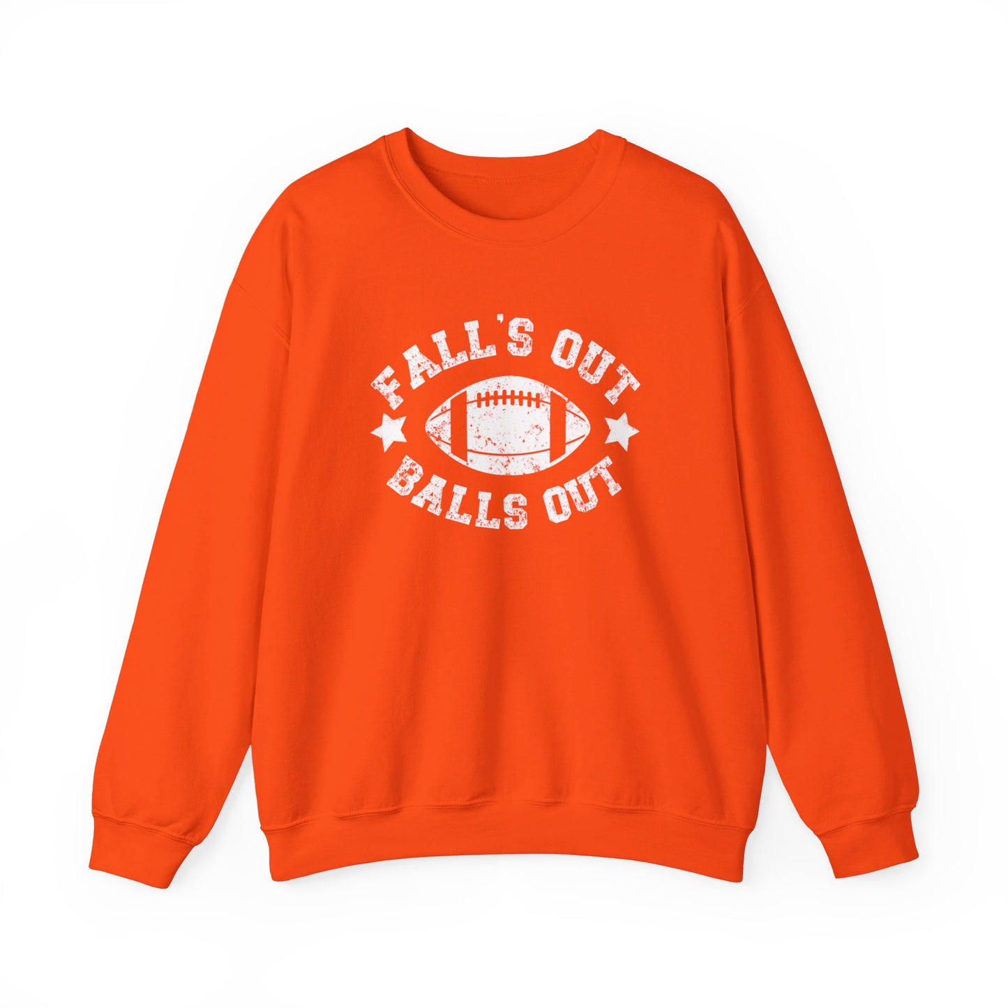 Funny Fall's Out Balls Out Crewneck Sweatshirt, Football Season Sweatshirt, Fun Game Day Sweatshirt, Fall Sweatshirt, Unisex Crewneck Sweatshirt