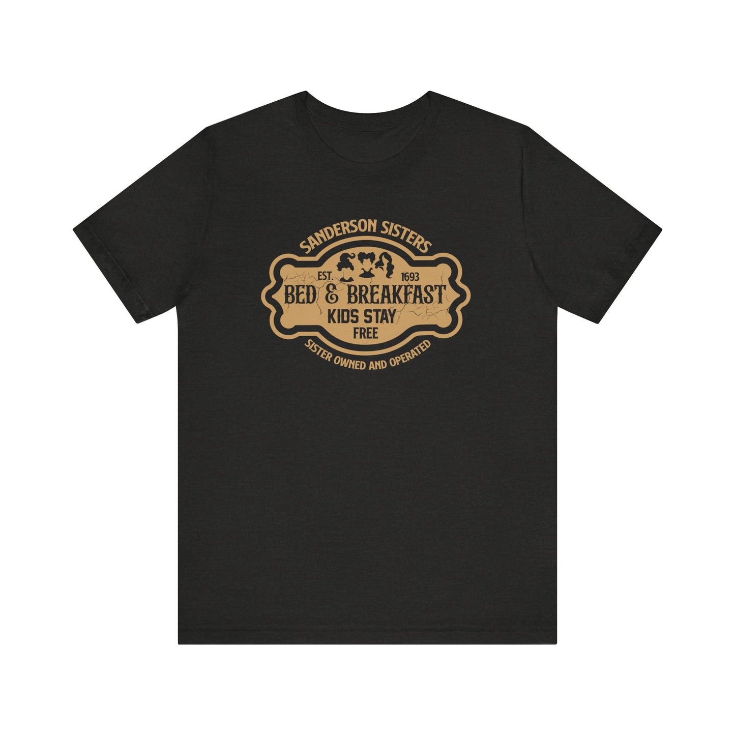 Funny Hocus Pocus Inspired Halloween T-Shirt, Sanderson Sisters Bed and Breakfast, Kids Stay Free, Cute Halloween Shirt, Funny Halloween Graphic Tee, Unisex Bella Canvas T-Shirts, Express Shipping Available