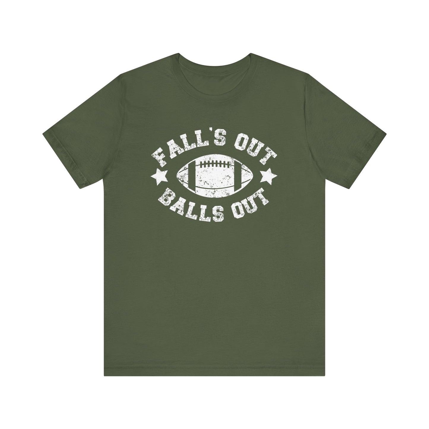 Funny Fall Football T-Shirt, Fall's Out Balls Out, NFL Tee, Fantasy Football Shirt, Sunday Funday Shirt, Fall Shirt, Football Season, Unisex Bella Canvas T-Shirt, Express Shipping Available