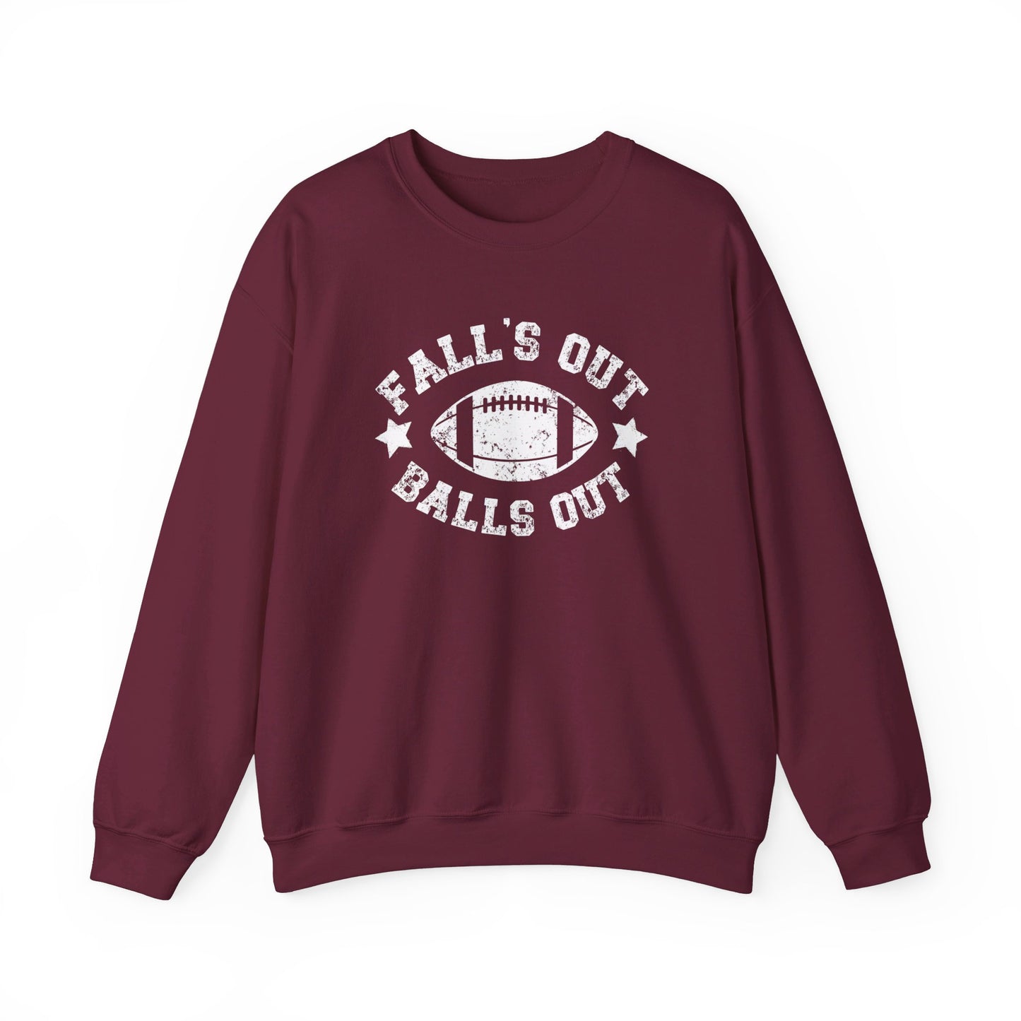 Funny Fall's Out Balls Out Crewneck Sweatshirt, Football Season Sweatshirt, Fun Game Day Sweatshirt, Fall Sweatshirt, Unisex Crewneck Sweatshirt