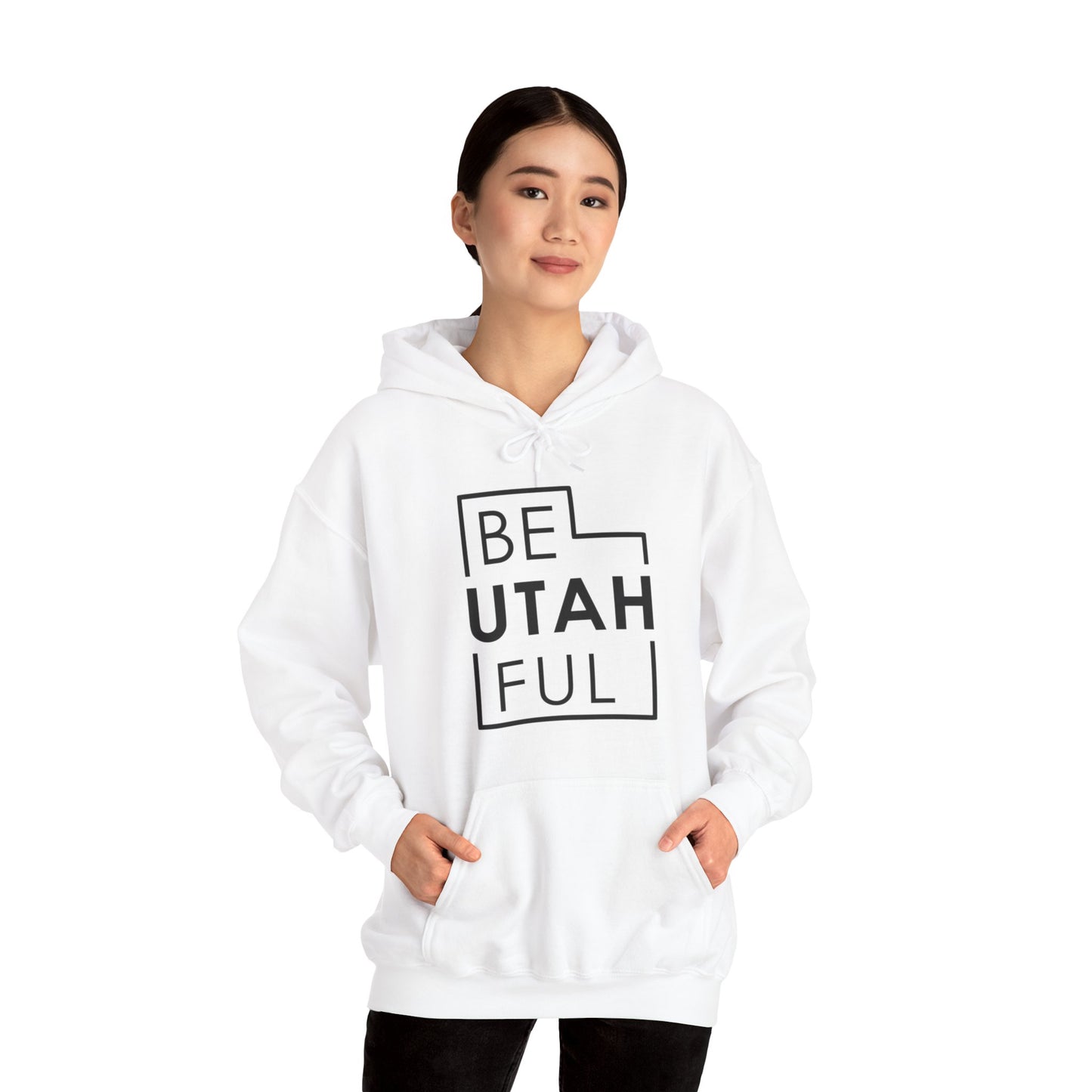 Be-Utah-Ful Hoodie, Fun Utah Sweatshirt, Hiking Hoodie, Zion National Park Sweatshirt, Unisex Gildan Hooded Sweatshirt
