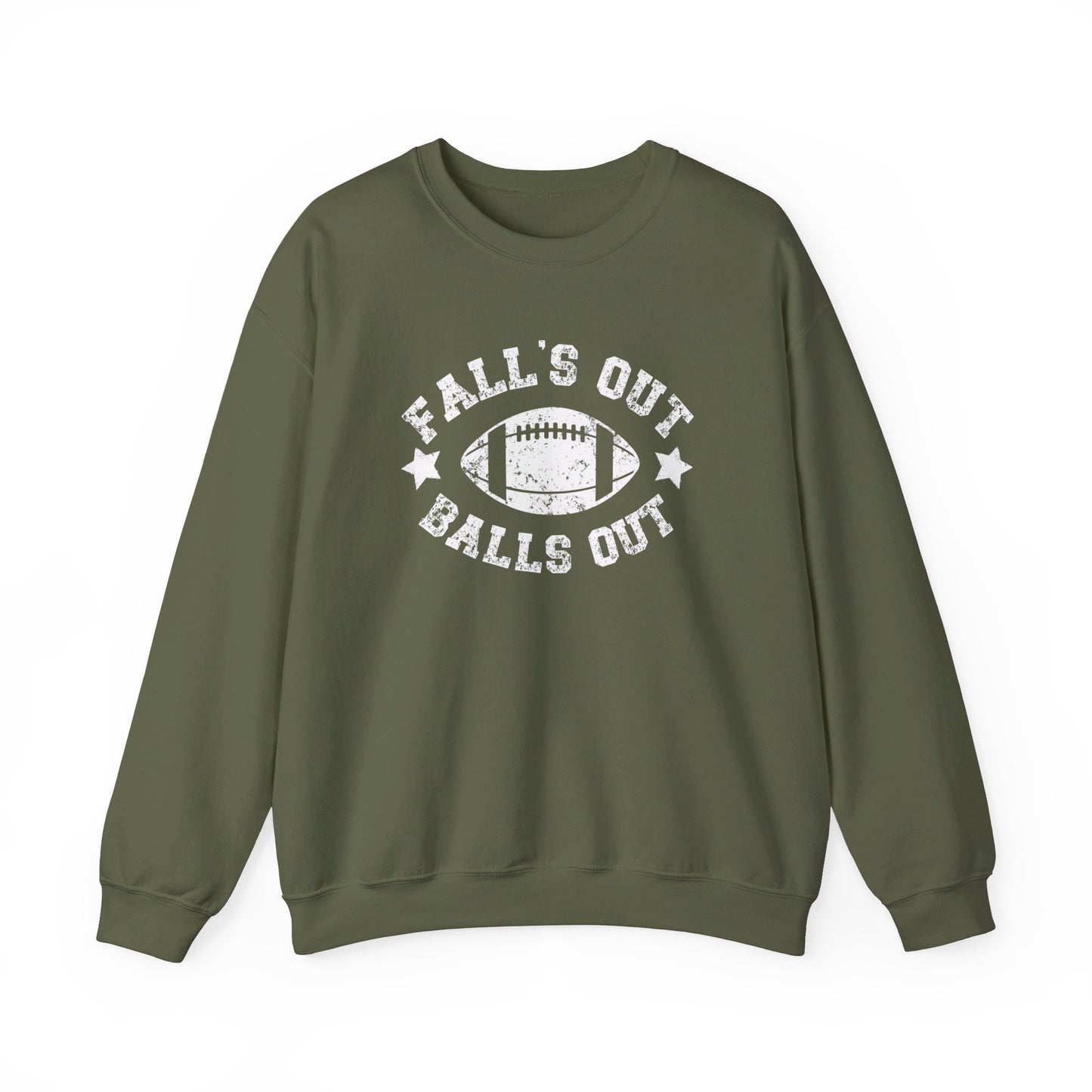 Funny Fall's Out Balls Out Crewneck Sweatshirt, Football Season Sweatshirt, Fun Game Day Sweatshirt, Fall Sweatshirt, Unisex Crewneck Sweatshirt
