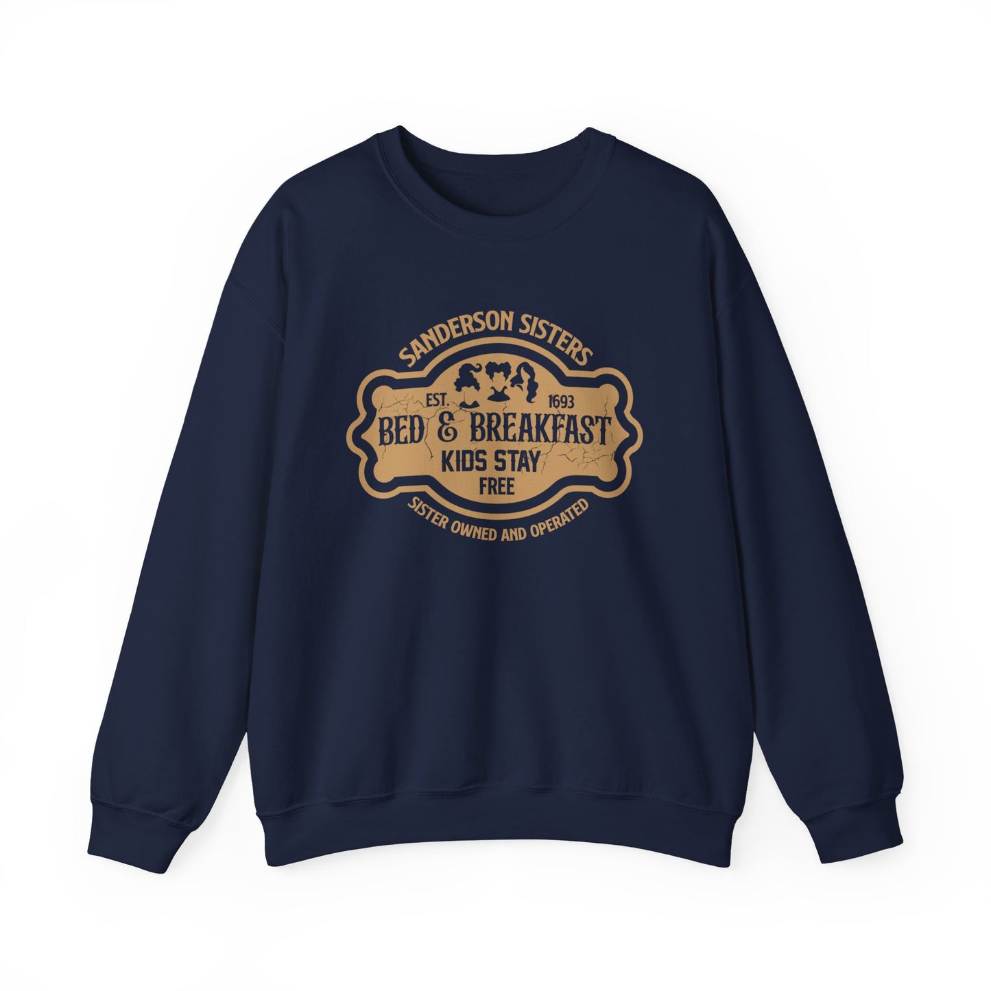 Funny Hocus Pocus Inspired Halloween Sweatshirt, Sanderson Sisters Bed and Breakfast, Kids Stay Free, Cute Halloween Shirt, Funny Halloween Crewneck Sweatshirt