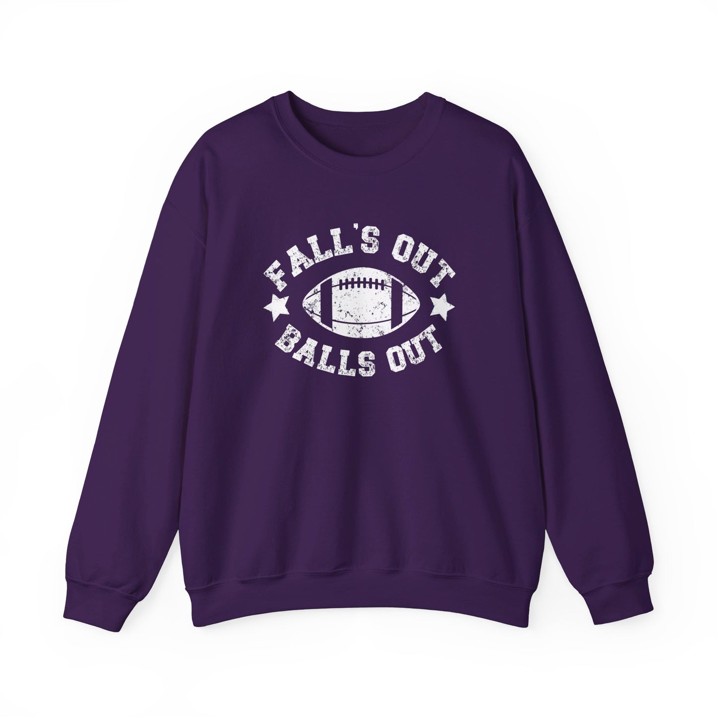 Funny Fall's Out Balls Out Crewneck Sweatshirt, Football Season Sweatshirt, Fun Game Day Sweatshirt, Fall Sweatshirt, Unisex Crewneck Sweatshirt