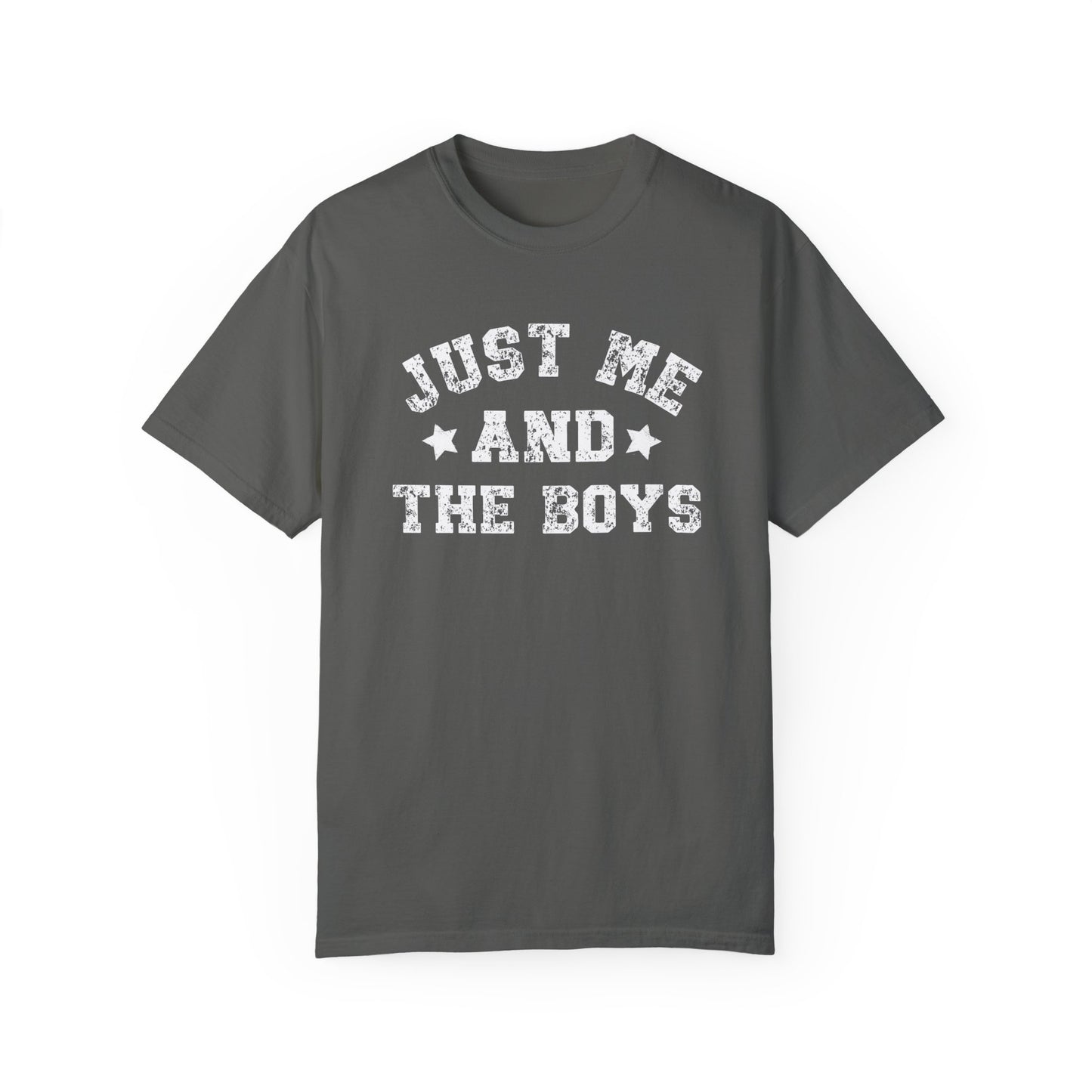 Cute "Just Me And The Boys" Comfort Colors T-Shirt, Boy Mom T-Shirt, Mom Of Boys Shirt, Outnumbered Shirt, Fun Mom Gift