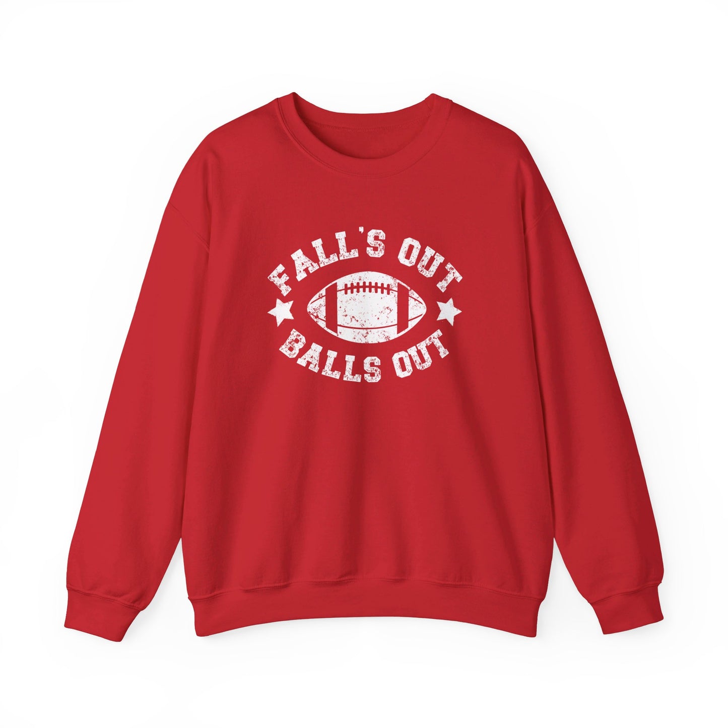 Funny Fall's Out Balls Out Crewneck Sweatshirt, Football Season Sweatshirt, Fun Game Day Sweatshirt, Fall Sweatshirt, Unisex Crewneck Sweatshirt