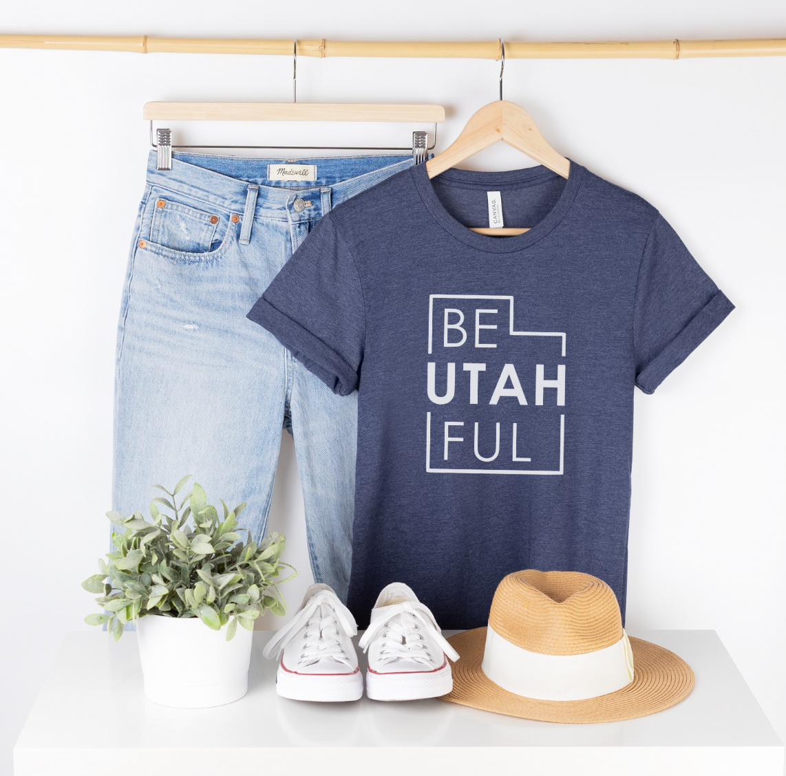 Be-Utah-Ful T-Shirt, Fun Utah Shirt, Hiking T-shirt, Zion National Park Shirt, Arches, Unisex Bella Canvas T-Shirt, Express Shipping Available
