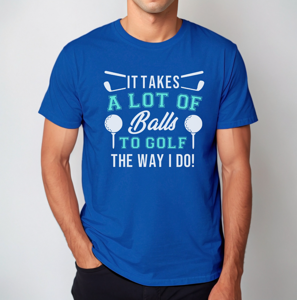 Funny Golfing Shirt, It Takes A Lot Of Balls To Golf The Way I Do, Funny Dad Joke Shirt, Bad Golfer Gift, Unisex Gildan Softstyle T-shirt
