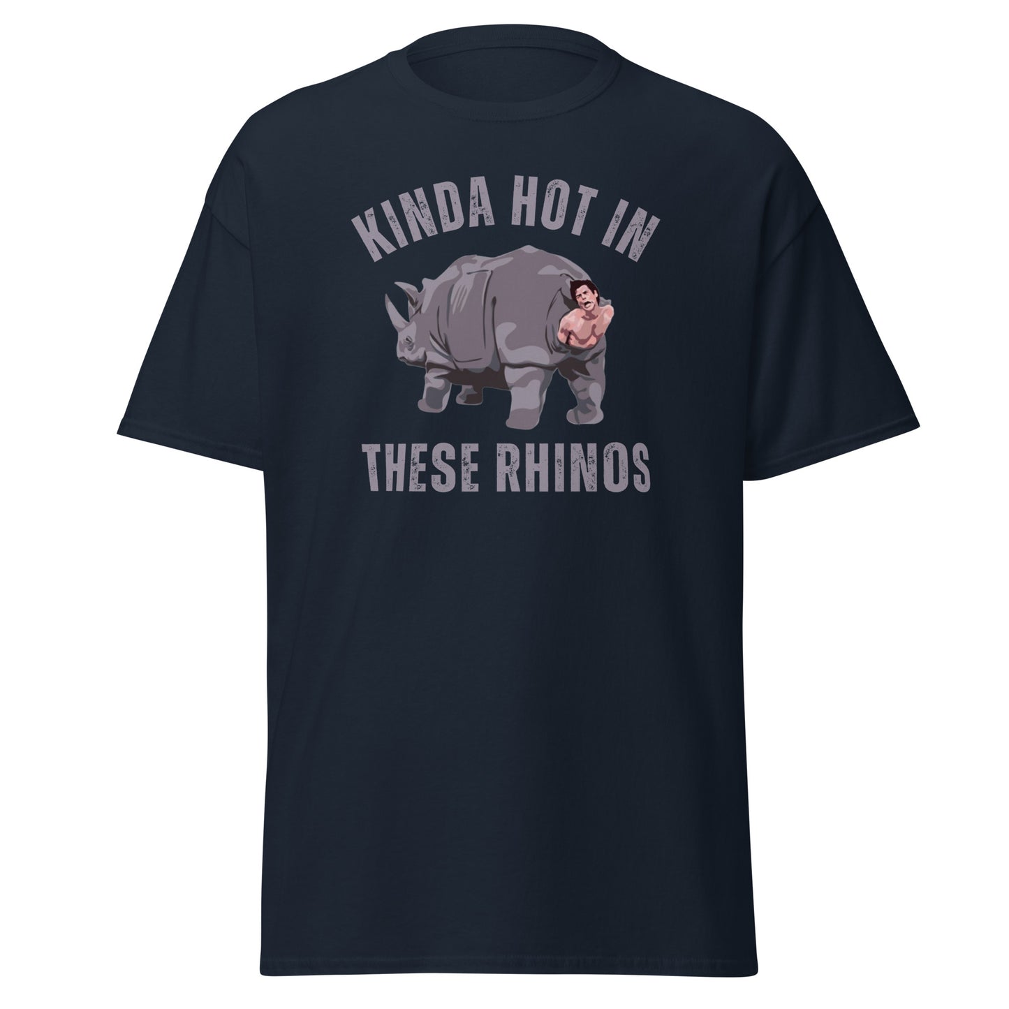 Funny Ace Ventura Unisex T-Shirt - Kinda Hot In These Rhinos - Ace Ventura When Nature Calls - Pet Detective -Funny Animal Safari Shirt, Funny Zoo Shirt