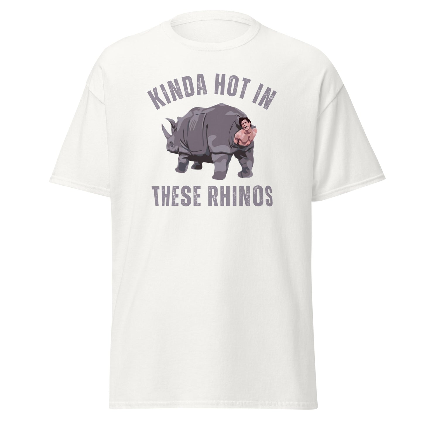 Funny Ace Ventura Unisex T-Shirt - Kinda Hot In These Rhinos - Ace Ventura When Nature Calls - Pet Detective -Funny Animal Safari Shirt, Funny Zoo Shirt