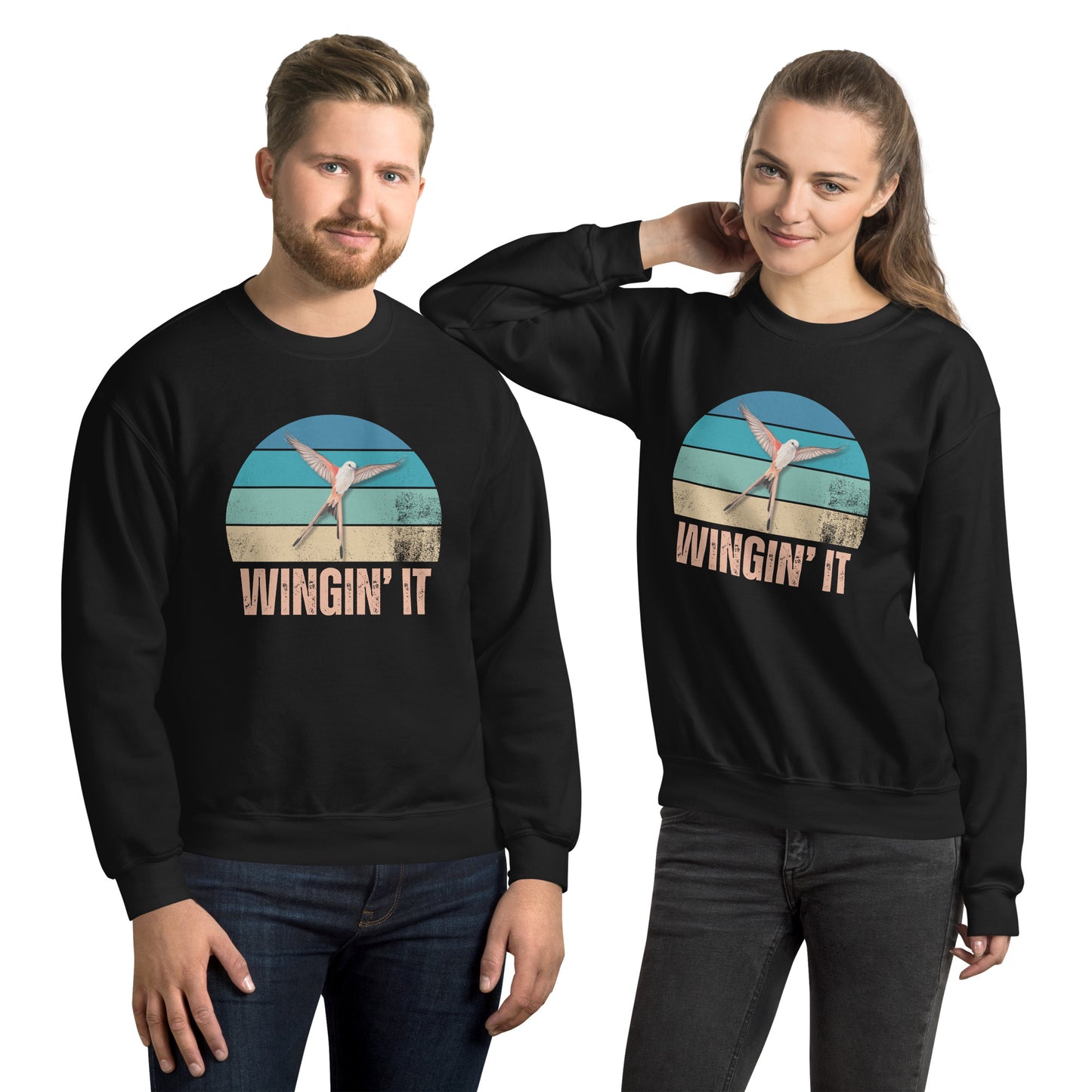 Funny Wingspan Inspired Sweatshirt, Wingin It, Board Game Lover Sweatshirt, Game Night Shirt, Bird Lover Sweatshirt, Birdwatching Shirt, Unisex Gildan Crewneck Sweatshirt
