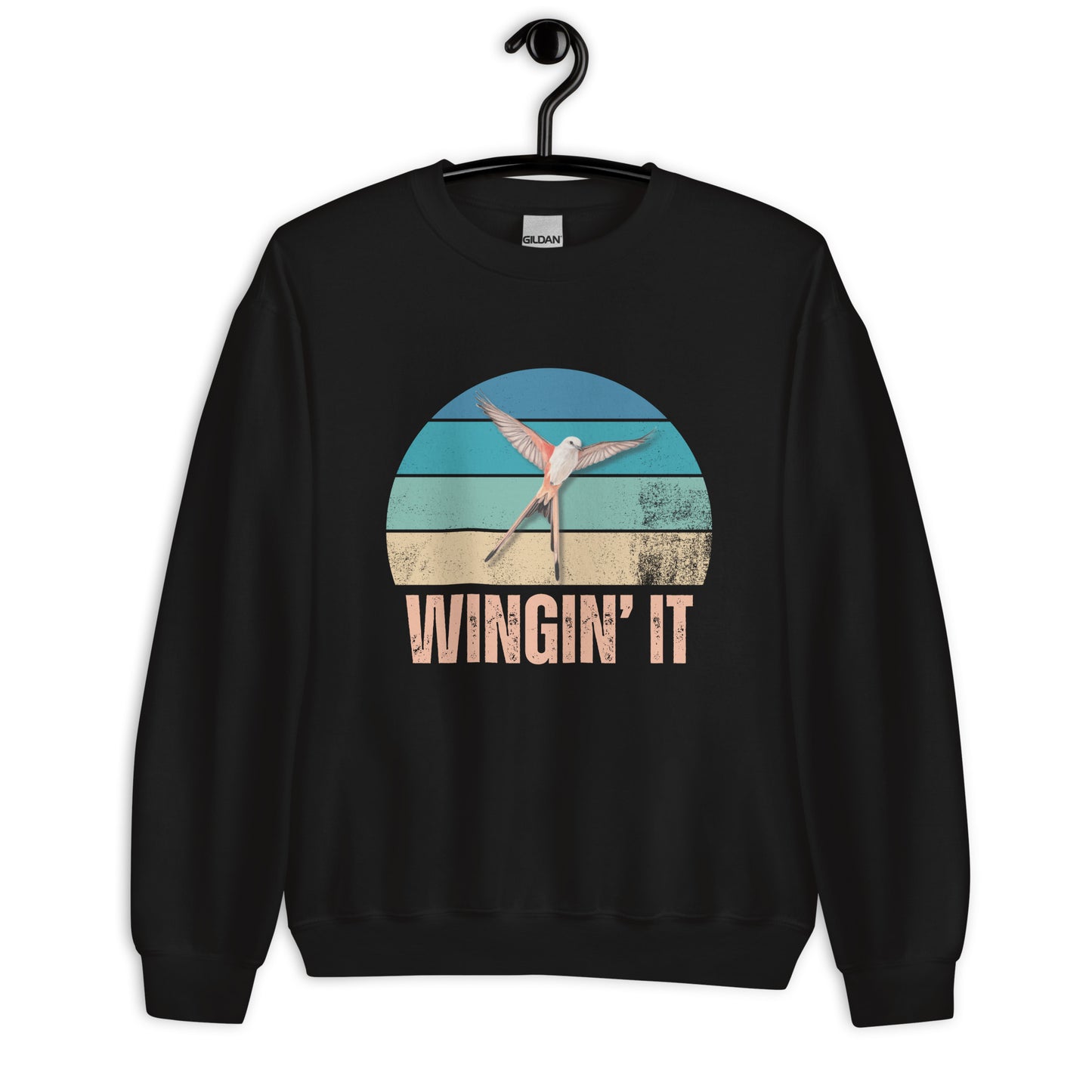 Funny Wingspan Inspired Sweatshirt, Wingin It, Board Game Lover Sweatshirt, Game Night Shirt, Bird Lover Sweatshirt, Birdwatching Shirt, Unisex Gildan Crewneck Sweatshirt