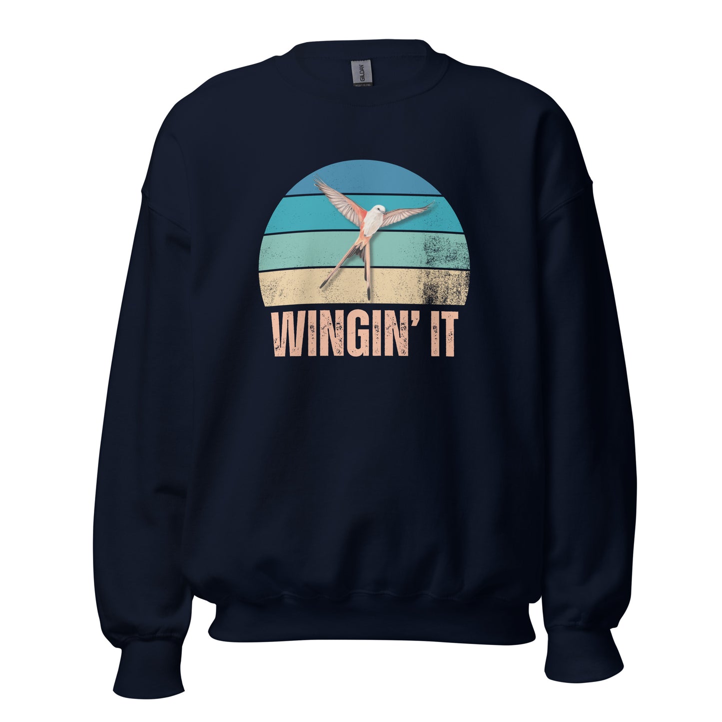 Funny Wingspan Inspired Sweatshirt, Wingin It, Board Game Lover Sweatshirt, Game Night Shirt, Bird Lover Sweatshirt, Birdwatching Shirt, Unisex Gildan Crewneck Sweatshirt