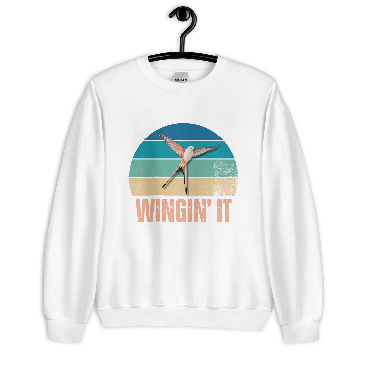Funny Wingspan Inspired Sweatshirt, Wingin It, Board Game Lover Sweatshirt, Game Night Shirt, Bird Lover Sweatshirt, Birdwatching Shirt, Unisex Gildan Crewneck Sweatshirt