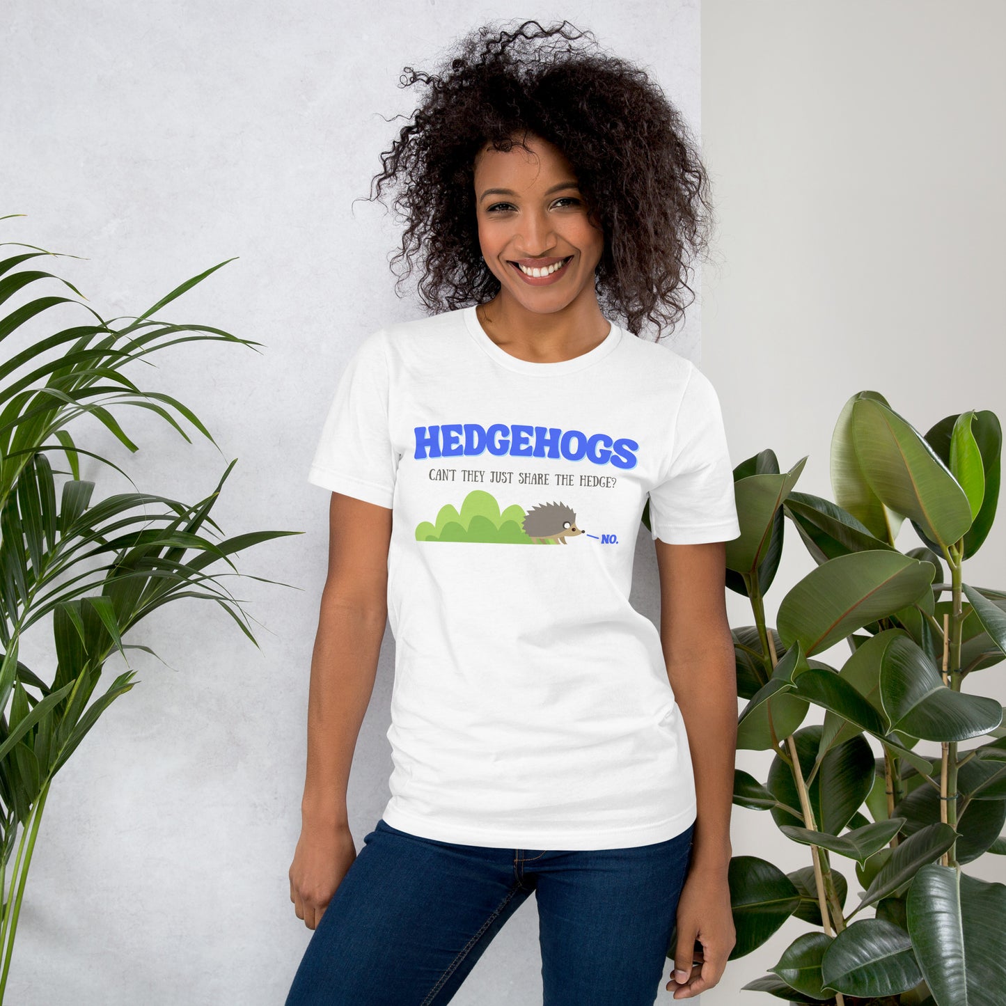 Funny Hedgehog T-Shirt - Can't they just share the hedge? Hedgehog Lover Shirt, Cute Animal Shirt, Unisex Bella Canvas T-Shirts