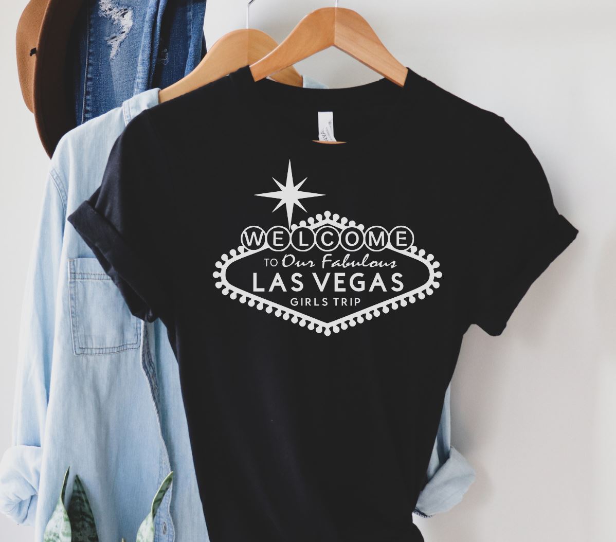 Fun Las Vegas Girls Trip Matching T-Shirts, Las Vegas Girls Weekend, Best Friends Trip, Las Vegas Sign - Bella Canvas T-Shirts -Assorted Colors