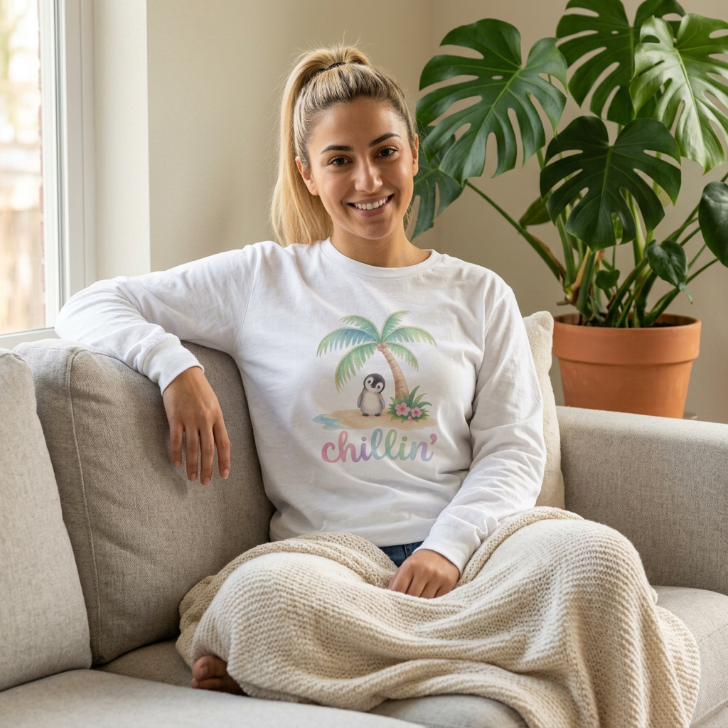 Chillin’ Penguin Long Sleeve Tee