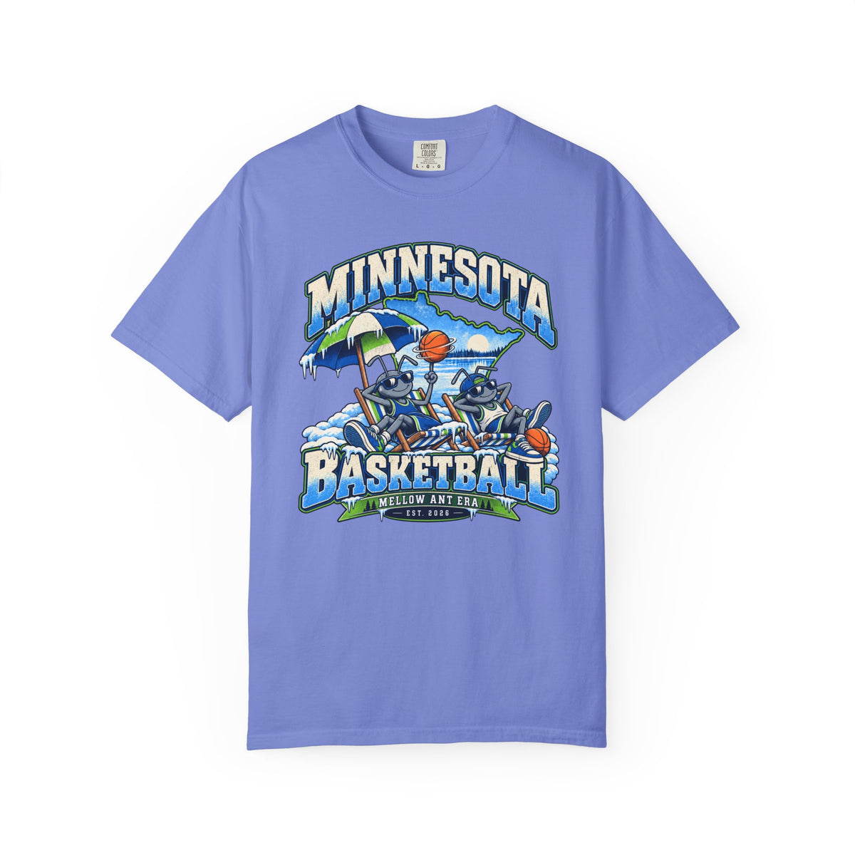 Minnesota Basketball Mellow Ant Era T-Shirt | Comfort Colors Retro Basketball Tee