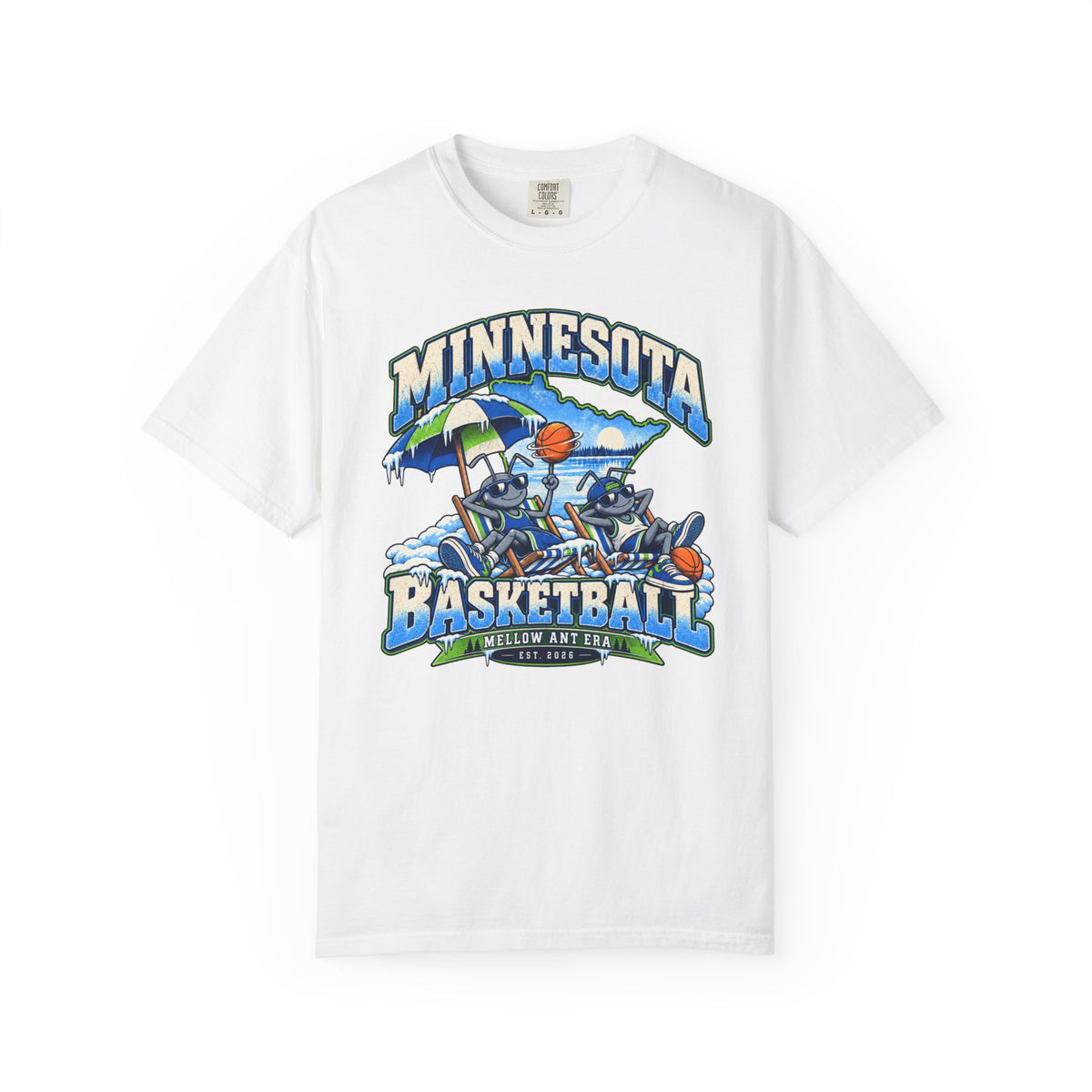 Minnesota Basketball Mellow Ant Era T-Shirt | Comfort Colors Retro Basketball Tee