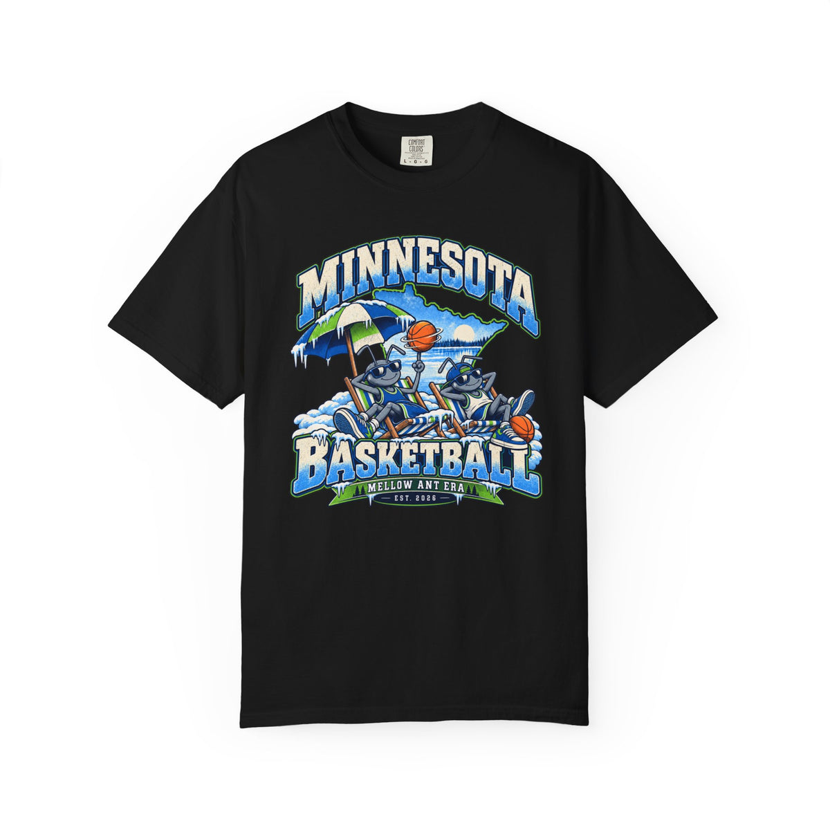 Minnesota Basketball Mellow Ant Era T-Shirt | Comfort Colors Retro Basketball Tee