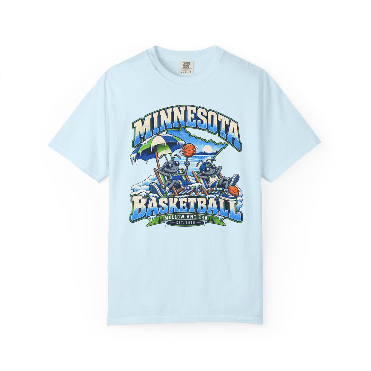 Minnesota Basketball Mellow Ant Era T-Shirt | Comfort Colors Retro Basketball Tee