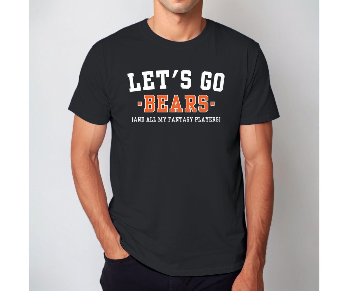 Let's Go Bears Fantasy Football Shirt — Black