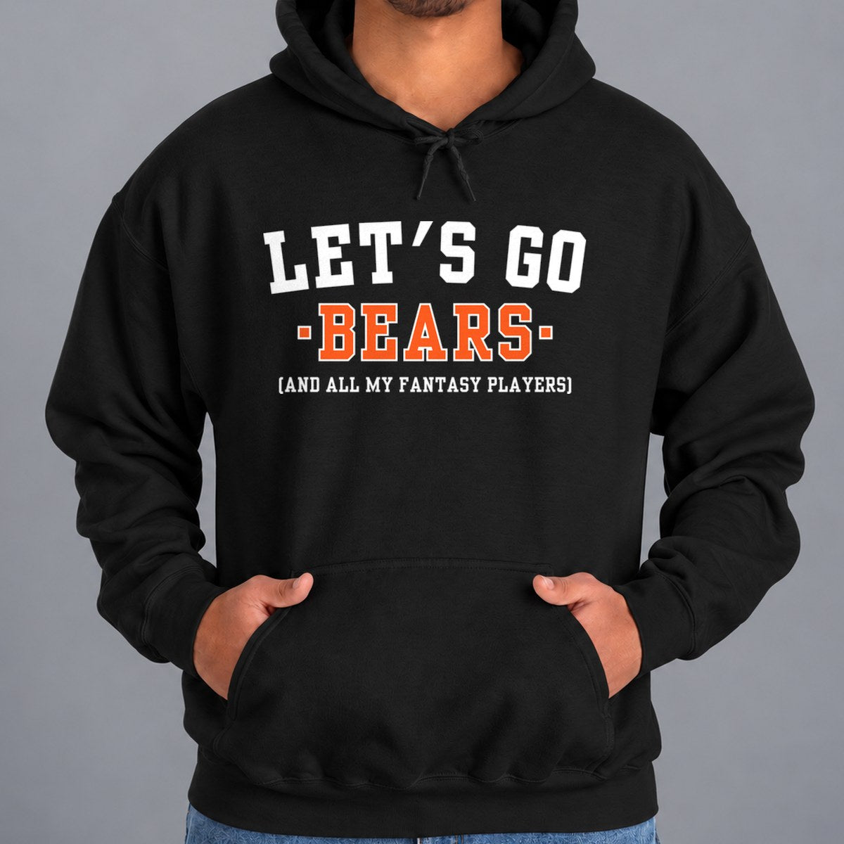 Let's Go Bears Fantasy Football Hoodie — Black