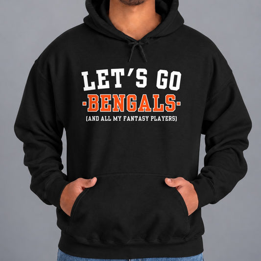 Let's Go Bengals Fantasy Football Hoodie — Black