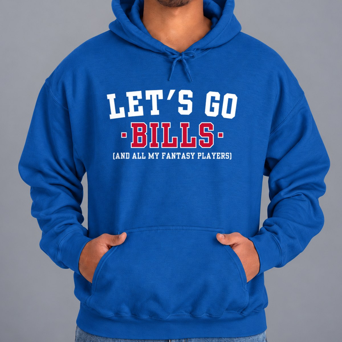 Let's Go Bills Fantasy Football Hoodie — Royal