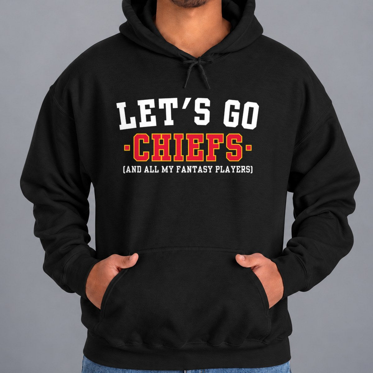 Let's Go Chiefs Fantasy Football Hoodie — Black