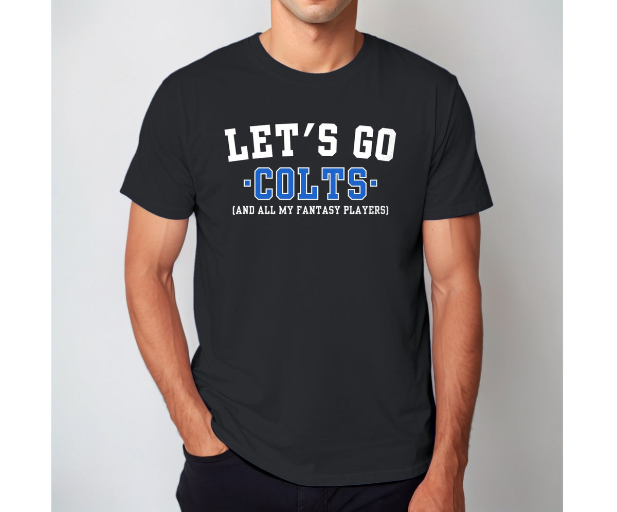 Let's Go Colts Fantasy Football Shirt — Black