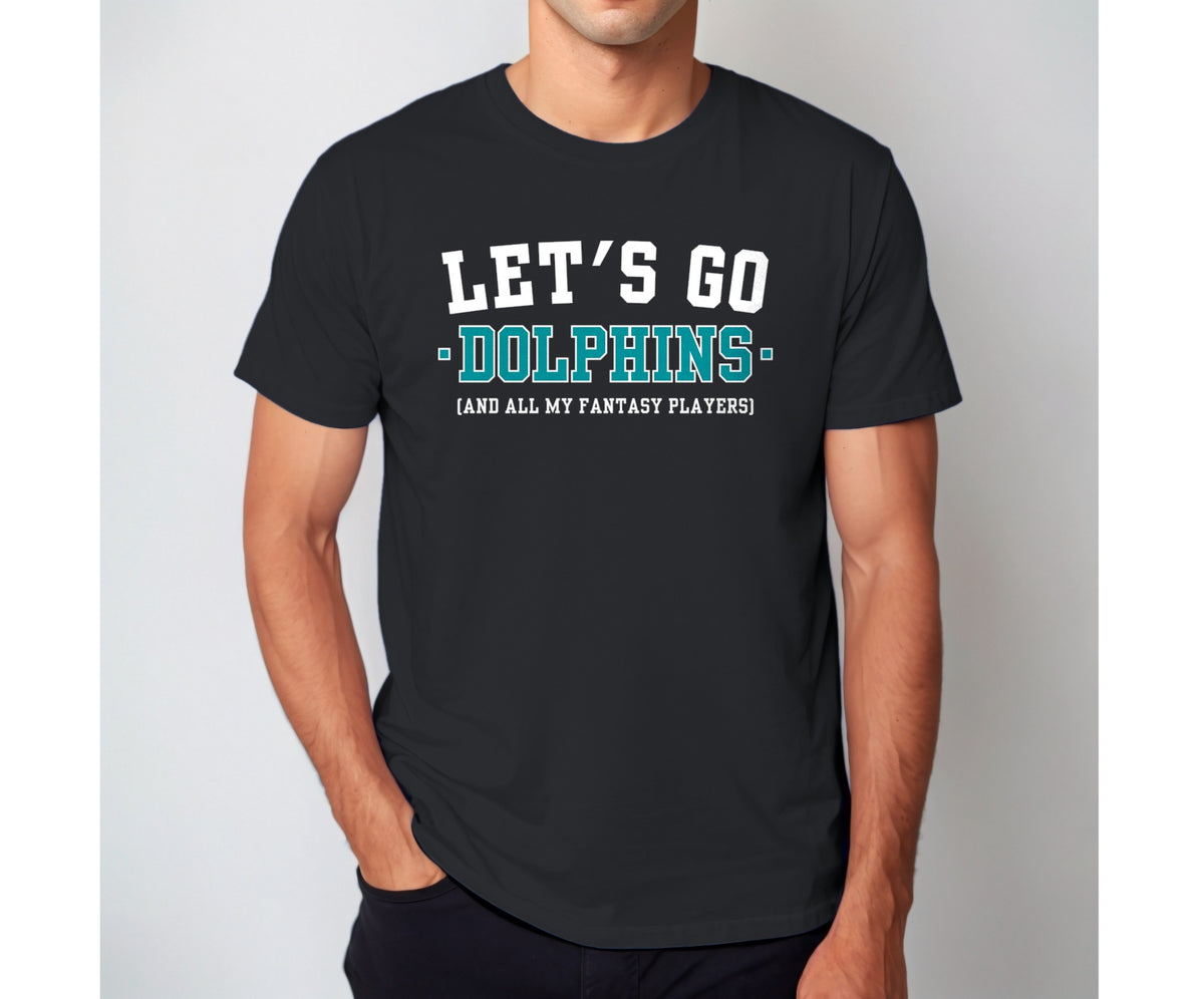 Let's Go Dolphins Fantasy Football Shirt — Black