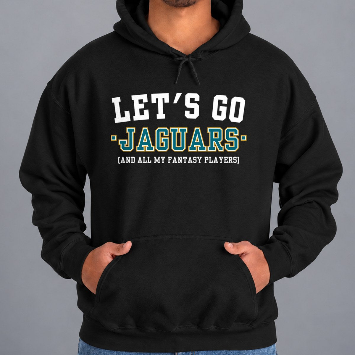 Let's Go Jaguars Fantasy Football Hoodie — Black