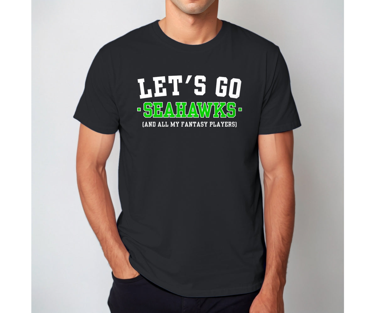 Let's Go Seahawks Fantasy Football Shirt — Black