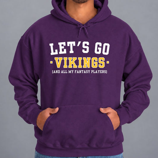 Let's Go Vikings Fantasy Football Hoodie — Purple