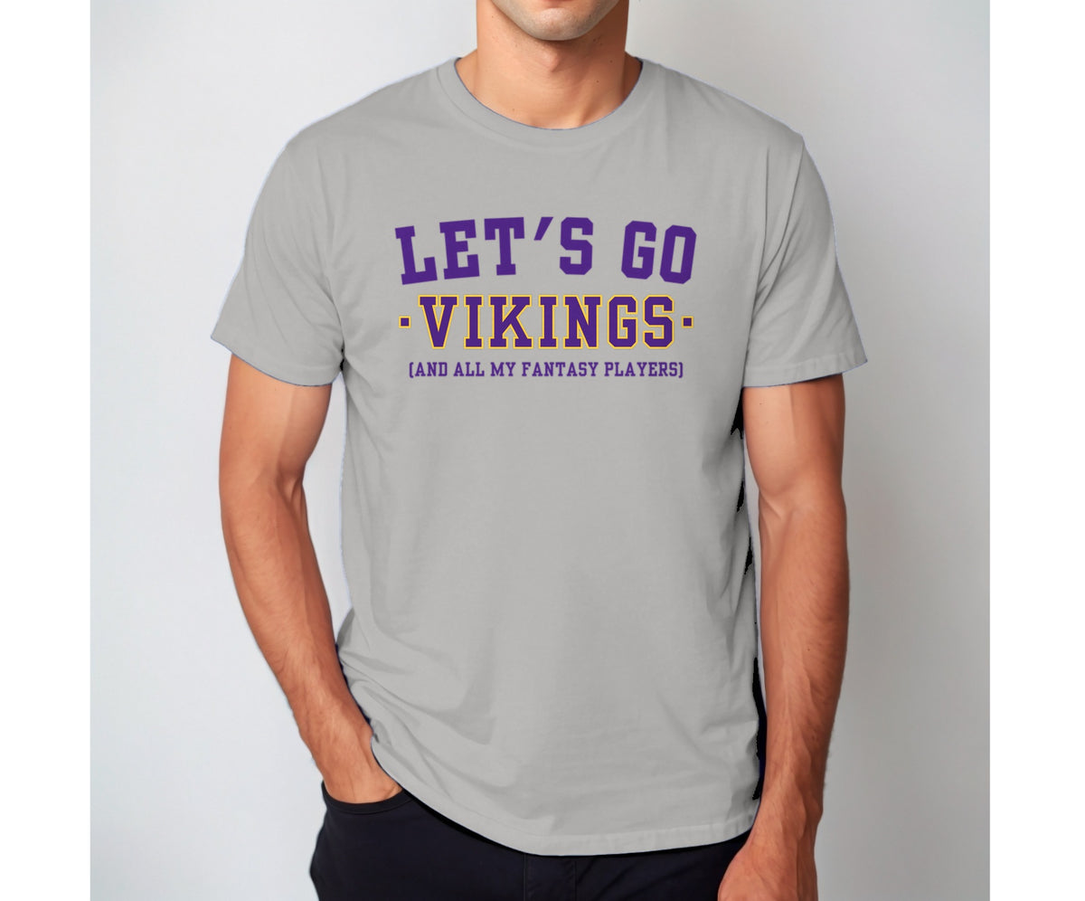 Let's Go Vikings Fantasy Football Shirt — Sport Grey