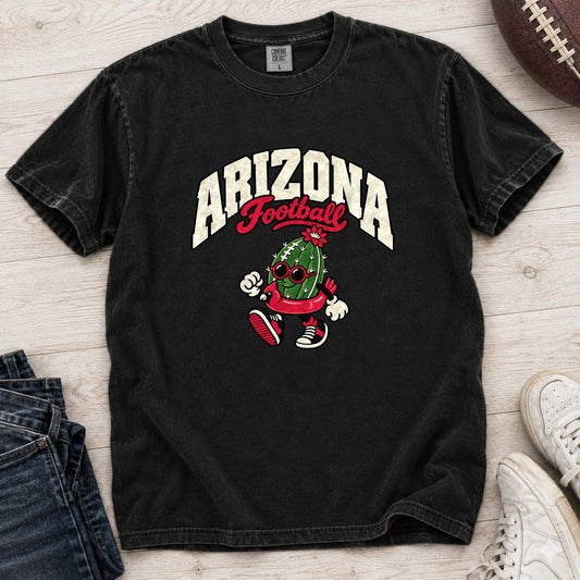 Arizona Football Retro Mascot T-Shirt in Comfort Colors Black