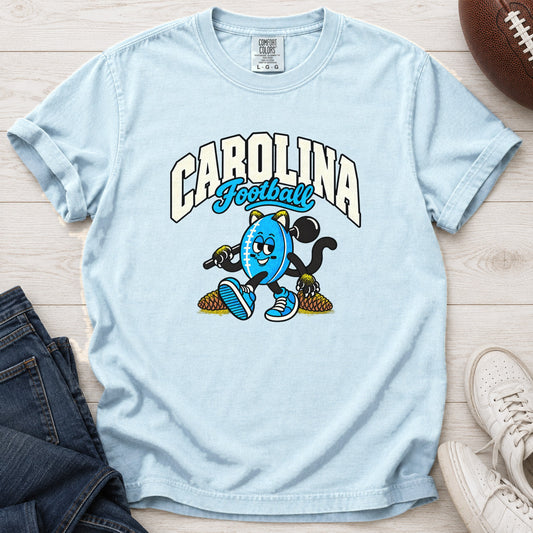 Carolina Football Retro Mascot T-Shirt in Comfort Colors Chambray