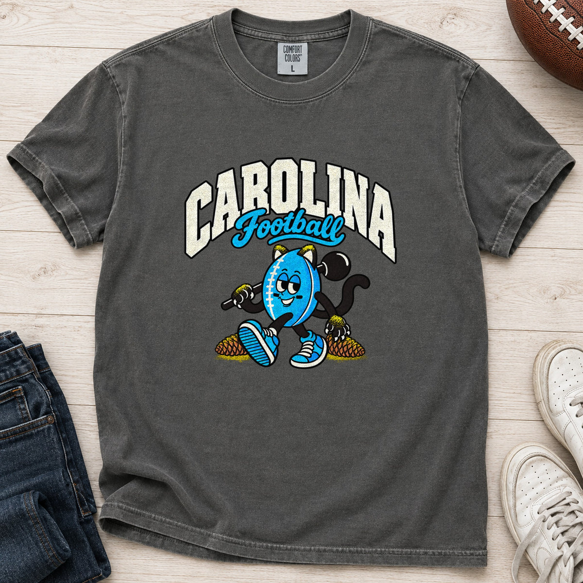 Carolina Football Retro Mascot T-Shirt in Comfort Colors Pepper