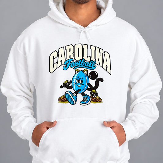 Carolina Football Retro Mascot Hoodie in White